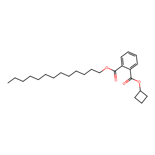 Phthalic acid, cyclobutyl tridecyl ester structure