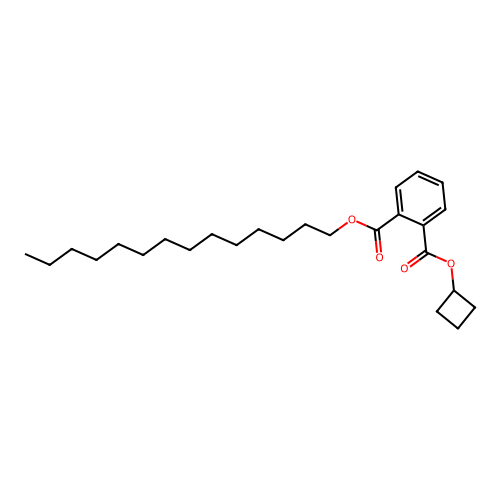 Phthalic acid, cyclobutyl tetradecyl ester structure