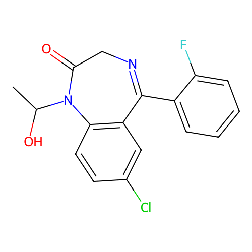 Flurazepam-N-1-hydroxyethyl structure