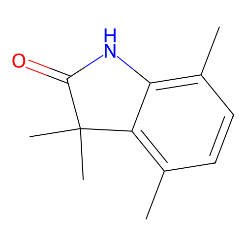 3,3,4,7-Tetramethyl-2,3-dihydro-1H-indol-2-one structure