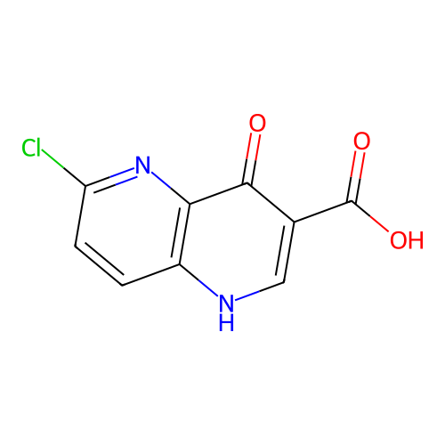 6-Chloro-4-oxo-1,4-dihydro-1,5-naphthyridine-3-carboxylic acid structure