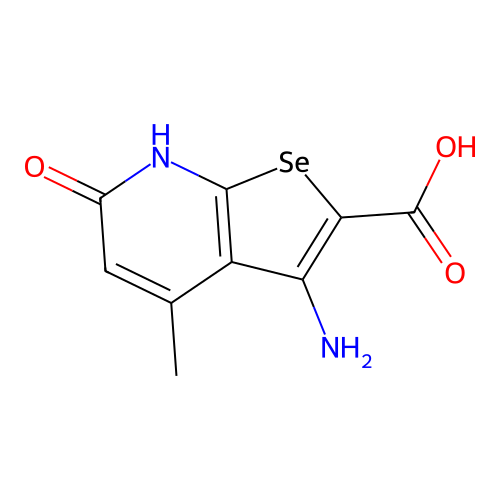 Selenolo[2,3-b]pyridine-2-carboxylic acid, 3-amino-4-methyl-6-oxo-6,7-dihydro- structure