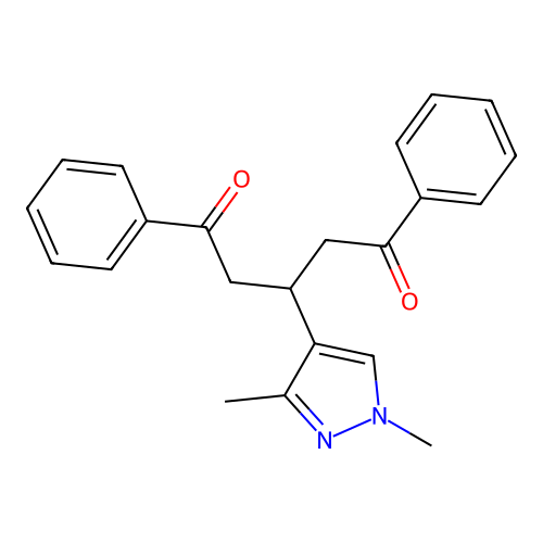 3-(1,3-Dimethylpyrazol-4-yl)-1,5-diphenylpentane-1,5-dione structure