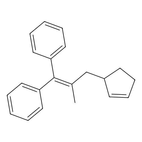 1-Propene, 3-(2-cyclopentenyl)-2-methyl-1,1-diphenyl- structure