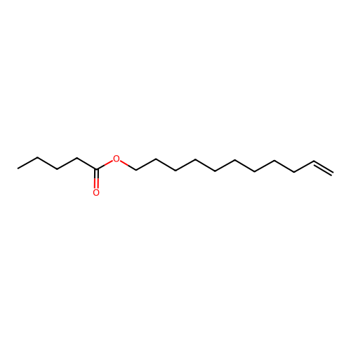 Pentanoic acid, 10-undecenyl ester structure