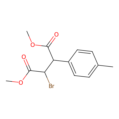 Butanedioic acid, 2-bromo-3-(4-methylphenyl)-, dimethyl ester structure