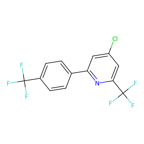 4-Chloro-2-trifluoromethyl-6-[4-trifluoromethylphenyl]pyridine structure