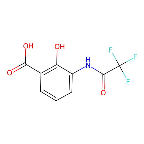 2-Hydroxy-3-((2,2,2-trifluoroacetyl)amino)benzoic acid structure