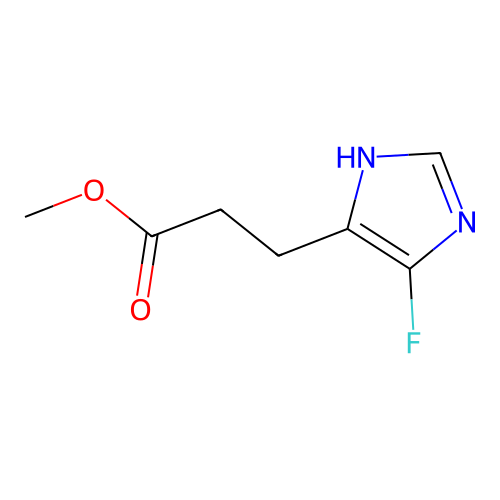 4-Fluoroimidazole-5-propionic acid, methyl ester structure