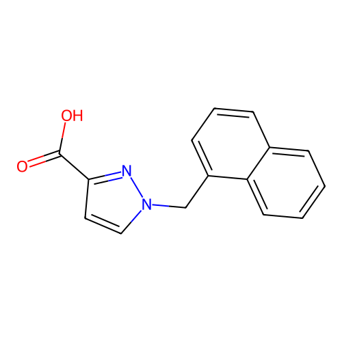 Pyrazole-3-carboxylic acid, 1-(1-naphthylmethyl)- structure