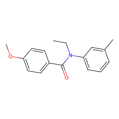N-ethyl-4-methoxy-N-(3-methylphenyl)benzamide structure