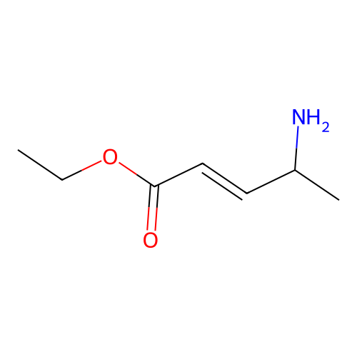 Ethyl (2E)-4-aminopent-2-enoate structure