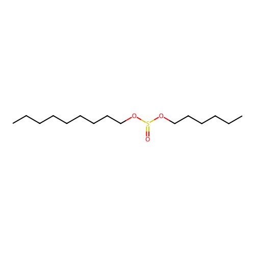 Sulfurous acid, hexyl nonyl ester structure