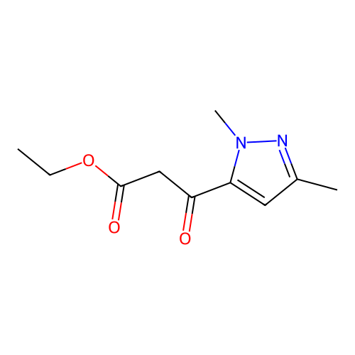 ethyl 3-(1,3-dimethyl-1H-pyrazol-5-yl)-3-oxopropanoate structure