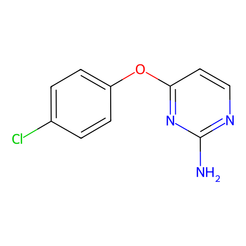 4-(4-Chlorophenoxy)pyrimidin-2-amine structure