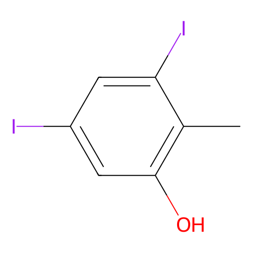 3,5-Diiodo-2-methyl-phenol structure