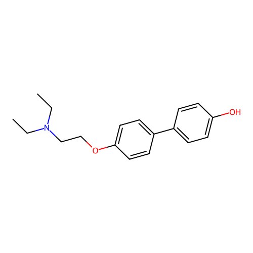 4-[4-(2-Diethylaminoethyloxy)phenyl]phenol structure