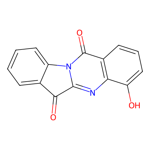 4-Hydroxyindolo[2,1-b]quinazoline-6,12-dione structure