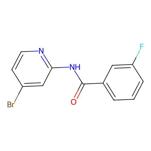 N-(4-bromo-2-pyridyl)-3-fluoro-benzamide structure