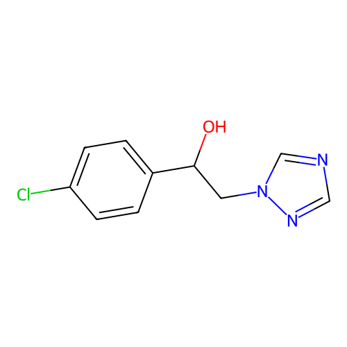 1-(4-chlorophenyl)-2-(1H-1,2,4-triazol-1-yl)ethan-1-ol structure