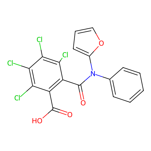 N-糠基四氯邻苯二甲酰苯胺酸 structure