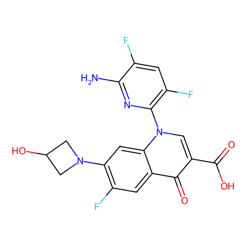 Deschloro-delafloxacin structure