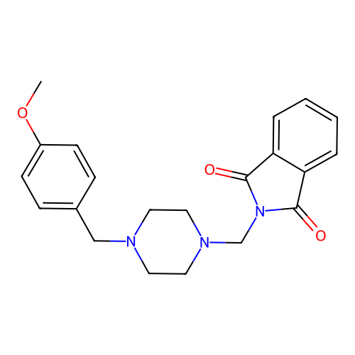 Phthalimide, N-((4-(p-methoxybenzyl)-1-piperazinyl)methyl)- structure