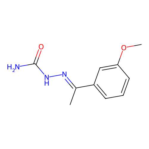 2-[(E)-1-(3-methoxyphenyl)ethylidene]-1-hydrazinecarboxamide structure