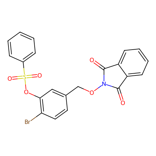 1H-Isoindole-1,3(2H)-dione, 2-[[4-bromo-3-[(benzenesulfonyl)oxy]phenyl]methoxy]- structure