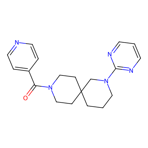 Pyridin-4-yl(2-(pyrimidin-2-yl)-2,9-diazaspiro[5.5]undecan-9-yl)methanone structure