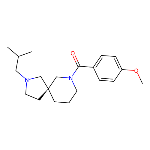 (4-Methoxyphenyl)[(5S)-2-(2-methylpropyl)-2,7-diazaspiro[4.5]dec-7-yl]methanone structure