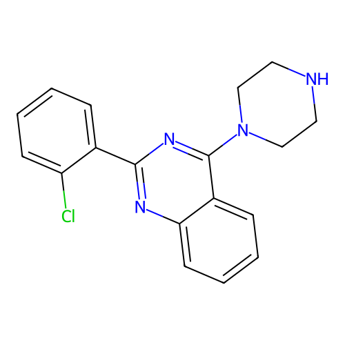 2-(2-Chlorophenyl)-4-piperazin-1-ylquinazoline structure