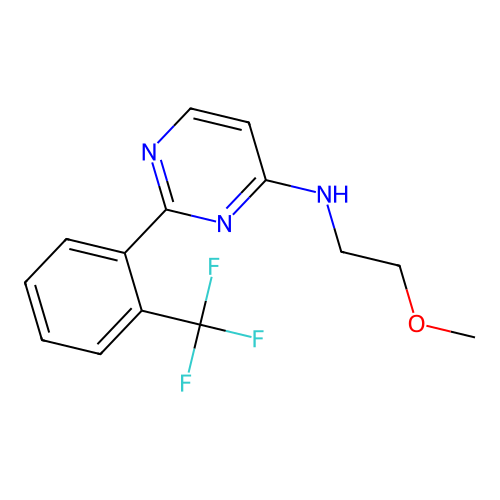 N-(2-Methoxyethyl)-2-(2-(trifluoromethyl)phenyl)pyrimidin-4-amine structure