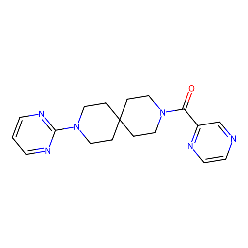 Pyrazin-2-yl(9-(pyrimidin-2-yl)-3,9-diazaspiro[5.5]undecan-3-yl)methanone structure