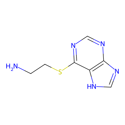 Purine,6-(2-aminoethyl thio)- structure