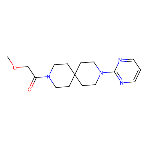 2-Methoxy-1-(9-(pyrimidin-2-yl)-3,9-diazaspiro[5.5]undecan-3-yl)ethanone structure