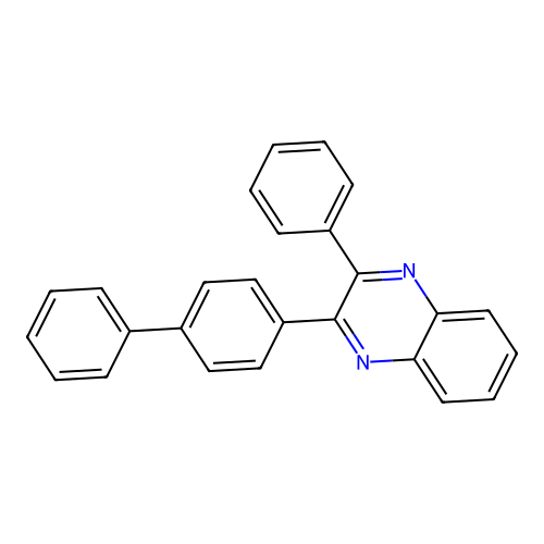 2-Phenyl-3-(4-phenylphenyl)quinoxaline structure