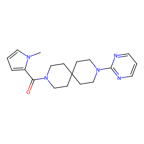 (1-Methyl-1H-pyrrol-2-yl)(9-(pyrimidin-2-yl)-3,9-diazaspiro[5.5]undecan-3-yl)methanone structure