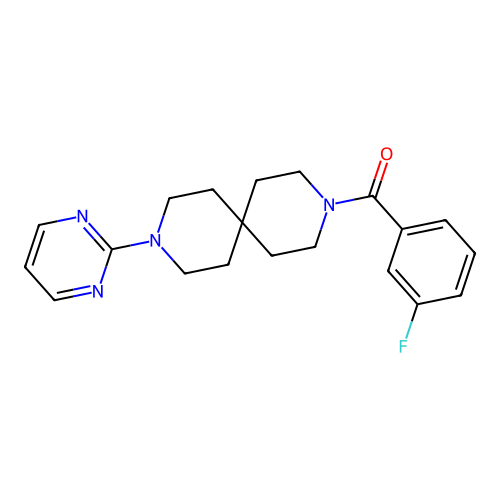 (3-Fluorophenyl)(9-(pyrimidin-2-yl)-3,9-diazaspiro[5.5]undecan-3-yl)methanone structure