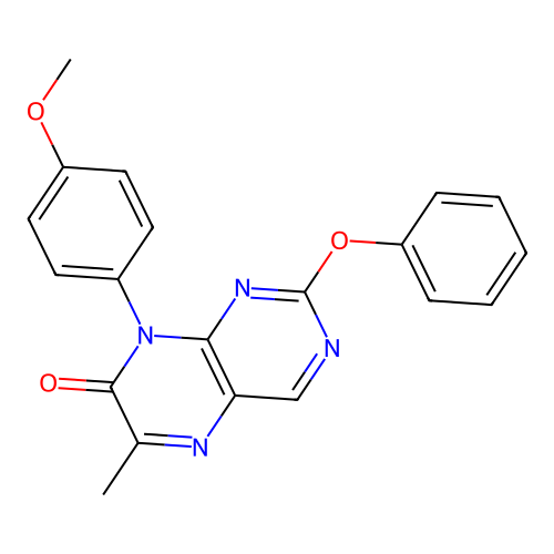 8-(4-Methoxyphenyl)-6-methyl-2-phenoxy-7(8H)-pteridinone structure