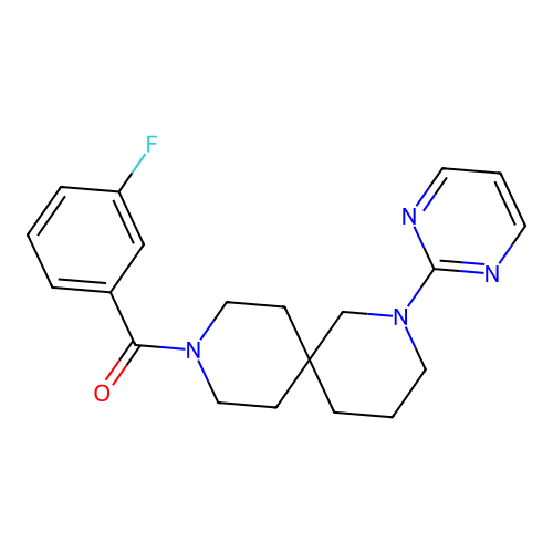 (3-Fluorophenyl)(2-(pyrimidin-2-yl)-2,9-diazaspiro[5.5]undecan-9-yl)methanone structure