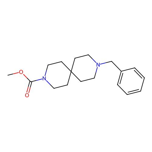 3,9-Diazaspiro[5.5]undecane-3-carboxylic acid, 9-(phenylmethyl)-, methyl ester structure