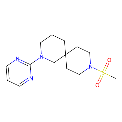 9-(Methylsulfonyl)-2-(pyrimidin-2-yl)-2,9-diazaspiro[5.5]undecane structure