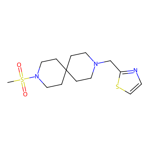 2-((9-(Methylsulfonyl)-3,9-diazaspiro[5.5]undecan-3-yl)methyl)thiazole structure