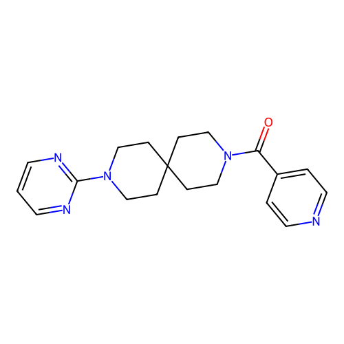 Pyridin-4-yl(9-(pyrimidin-2-yl)-3,9-diazaspiro[5.5]undecan-3-yl)methanone structure