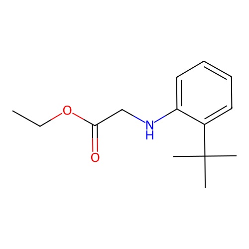 (2-叔丁基苯氨基)乙酸乙酯 structure