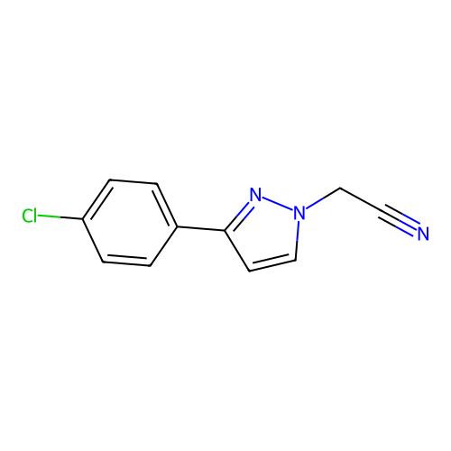 3-(4-Chlorophenyl)-1H-pyrazole-1-acetonitrile structure