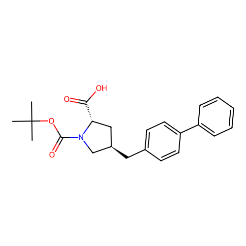 Boc-Pro(4-BphMe)-OH structure
