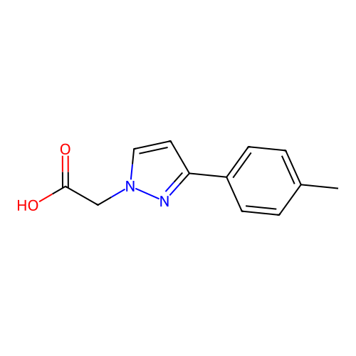[3-(4-Methylphenyl)-1H-pyrazol-1-yl]acetic acid structure