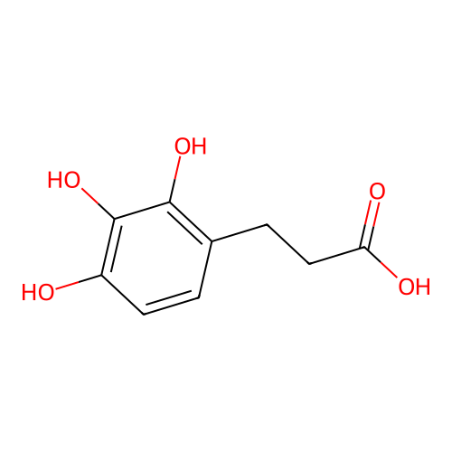 3-(2,3,4-Trihydroxyphenyl)propanoic acid structure